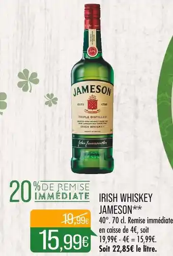 Match JAMESON IRISH WHISKEY offre