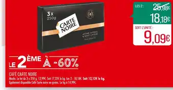 Match CARTE NOIRE CAFÉ offre