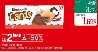 Match KINDER CARDS BISCUIT offre