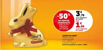 Super U LINDT LAPIN OR offre