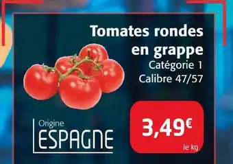 Colruyt Tomates rondes en grappe offre