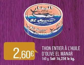 Match EL MANAR THON ENTIER À L’HUILE D’OLIVE offre