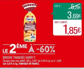 Match HARRY’S BRIOCHE TRANCHÉE offre