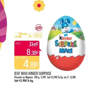 Match KINDER ŒUF MAXI KINDER SURPRISE offre