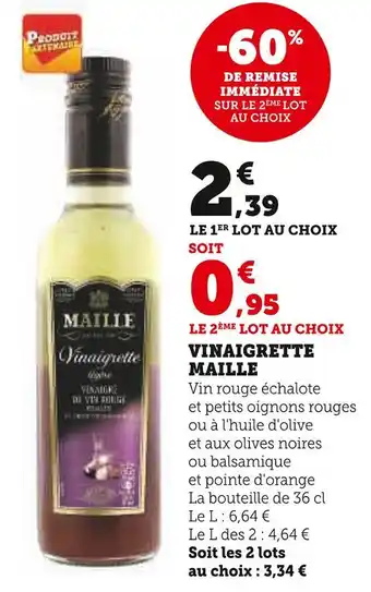 Super U MAILLE VINAIGRETTE offre