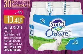 Match LACTEL LAIT DE CHÈVRE offre