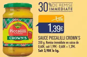 Match PICCALILLI CROWN’S SAUCE offre