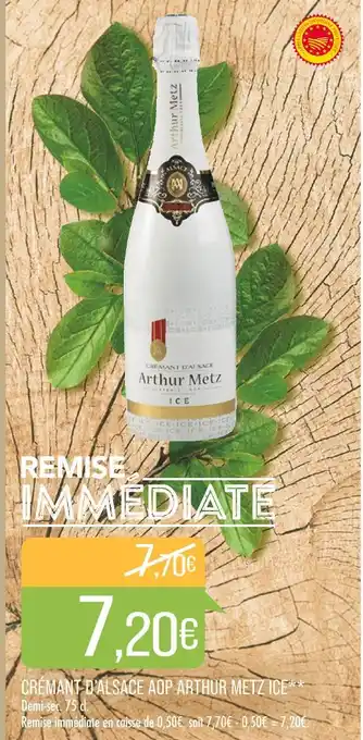 Match ARTHUR METZ CRÉMANT D’ALSACE AOP ICE offre