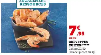Super U CREVETTES CUITES offre