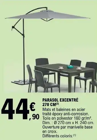 E.Leclerc PARASOL EXCENTRÉ 270 CM (²) offre