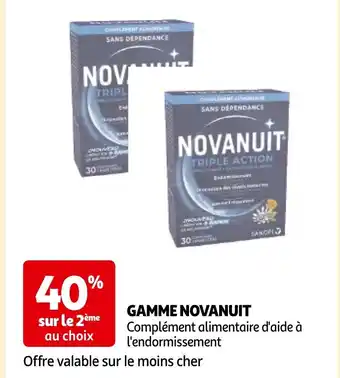 Auchan GAMME NOVANUIT Complément alimentaire d'aide à l'endormissement offre