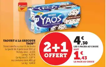 U Express YAOURT A LA GRECQUE YAOS (2) offre