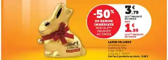 U Express LAPIN OR LINDT offre