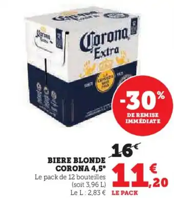 U Express BIERE BLONDE CORONA 4,5° offre