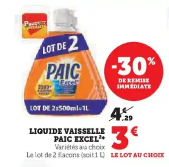 LIQUIDE VAISSELLE PAIC EXCEL