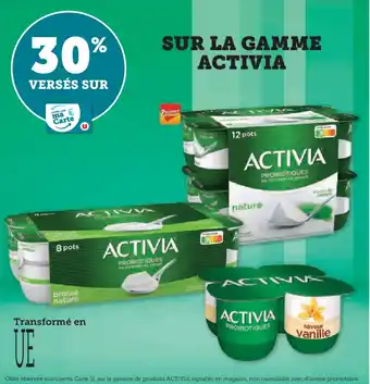 U Express SUR LA GAMME ACTIVIA offre