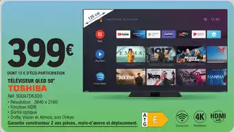 E.Leclerc TÉLÉVISEUR QLED 50" TOSHIBA offre