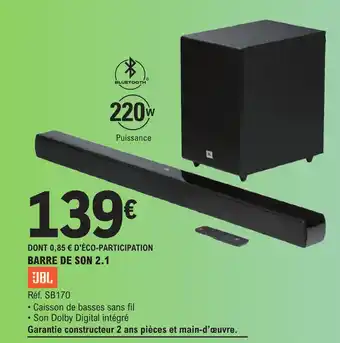 E.Leclerc BARRE DE SON 2.1 offre