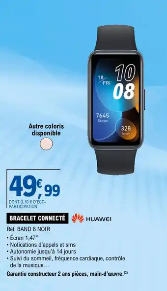 E.Leclerc BRACELET CONNECTÉ Réf. BAND 8 NOIR offre