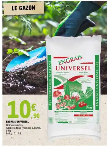 E.Leclerc ENGRAIS UNIVERSEL Granules ronds pour 50 n offre