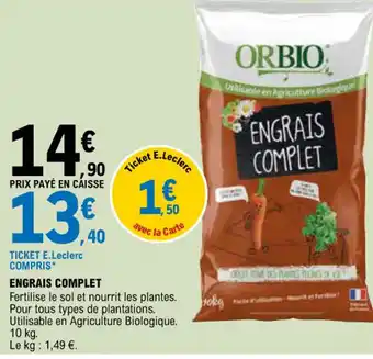 E.Leclerc ENGRAIS COMPLET offre