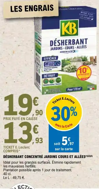 DÉSHERBANT CONCENTRÉ JARDINS COURS ET ALLÉES(¹)(²X3)