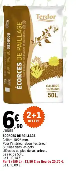 E.Leclerc ÉCORCES DE PAILLAGE offre