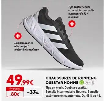 Sport 2000 adidas CHAUSSURES DE RUNNING QUESTAR HOMME offre