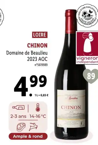 Lidl Domaine de Beaulieu LOIRE CHINON offre