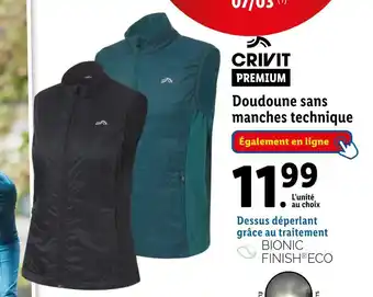 Lidl CRIVIT Doudoune sans manches technique offre