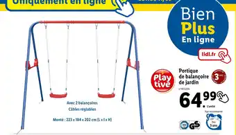 Lidl Playtive Portique de balançoire de jardin offre