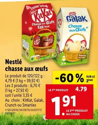 Lidl Nestlé Nestlé chasse aux œufs offre