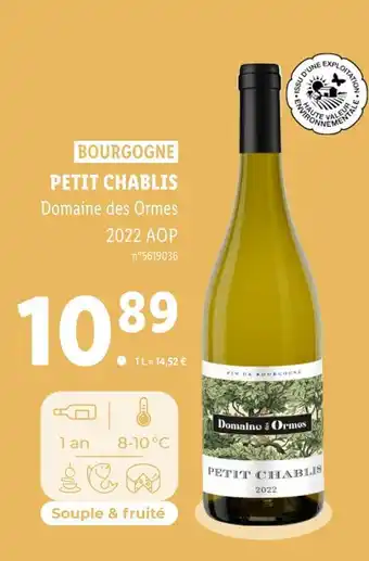 Lidl Domaine des Ormes PETIT CHABLIS offre