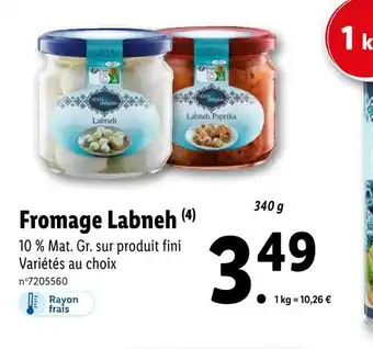 Lidl Fromage Labneh offre