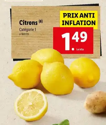 Lidl Citrons offre