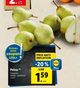 Lidl Poires offre