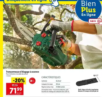 Lidl PARKSIDE Tronçonneuse d’élagage à essence offre