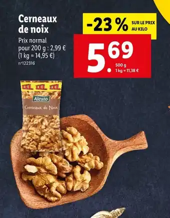 Lidl Alesto Cerneaux de noix offre