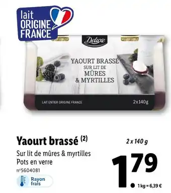 Lidl Deluxe Yaourt brassé offre
