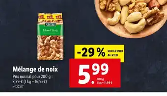 Lidl Alesto Mélange de noix offre