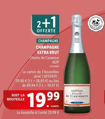 Lidl Charles de Cazanove CHAMPAGNE EXTRA BRUT offre