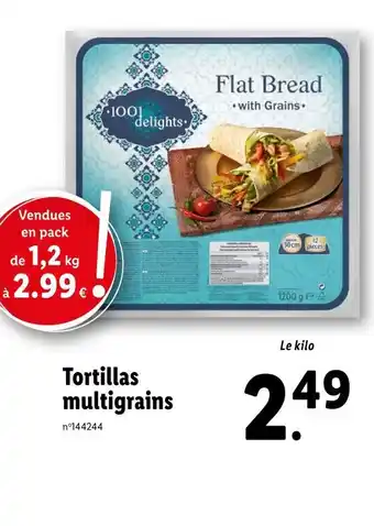 Lidl 1001 Delights Tortillas multigrains offre