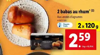 Lidl Deluxe 2 babas au rhum offre