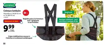 Lidl sensiplast Ceinture lombaire offre
