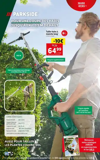 Lidl PARKSIDE Taille-haies à manche long offre