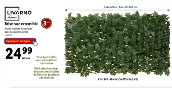 Lidl LIVARNO home Brise-vue extensible offre