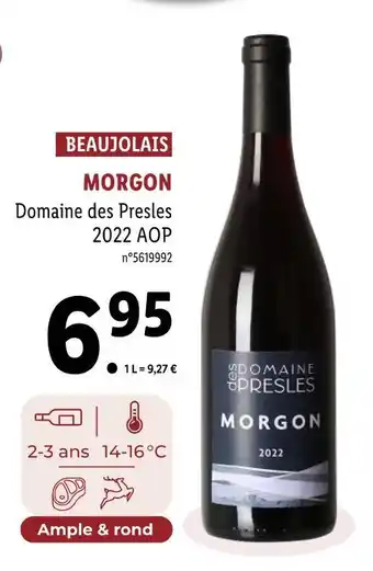 Lidl Domaine des Presles MORGON offre