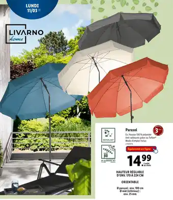 Lidl LIVARNO Parasol offre