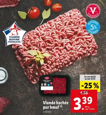 Lidl L'étal du Boucher Viande hachée pur bœuf offre