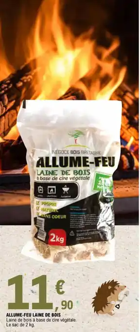 E.Leclerc ALLUME-FEU LAINE DE BOIS offre